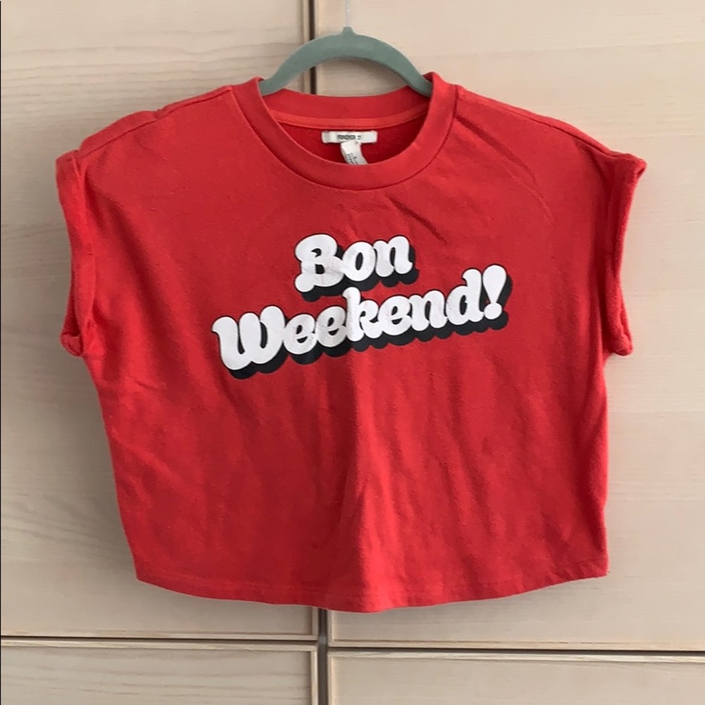 Bon Weekend print T